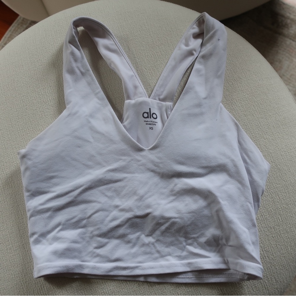 Alo White Sports Bra/Tanktop